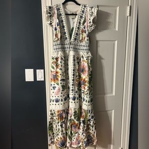 NWT size L Farm Rio summer garden Maxi